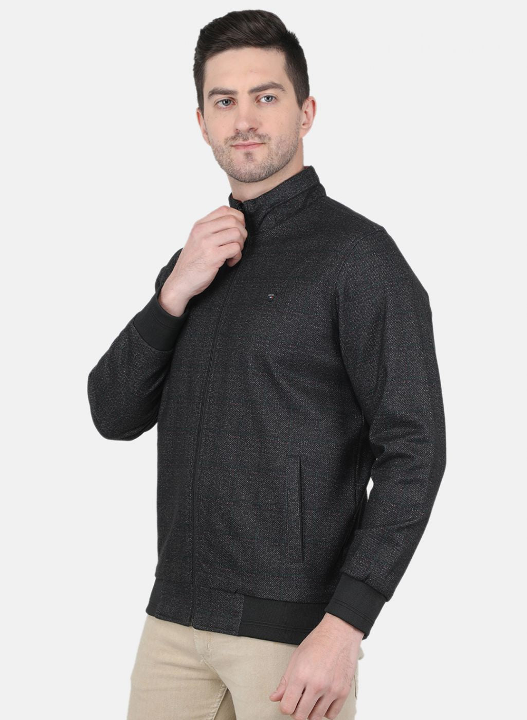 Men Black Printed Jacket