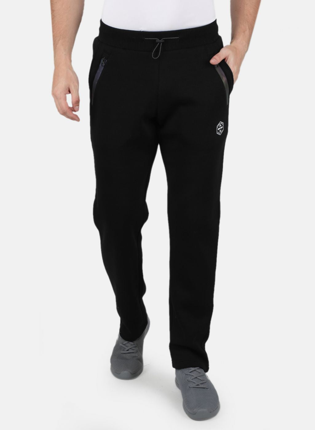 Men Black Regular Fit Winter Lower