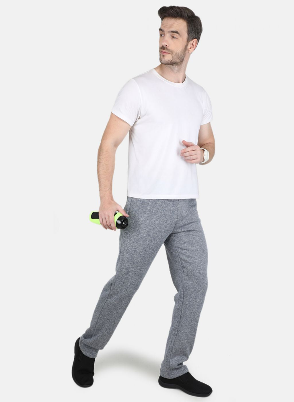 Men Grey Regular Fit Winter Lower