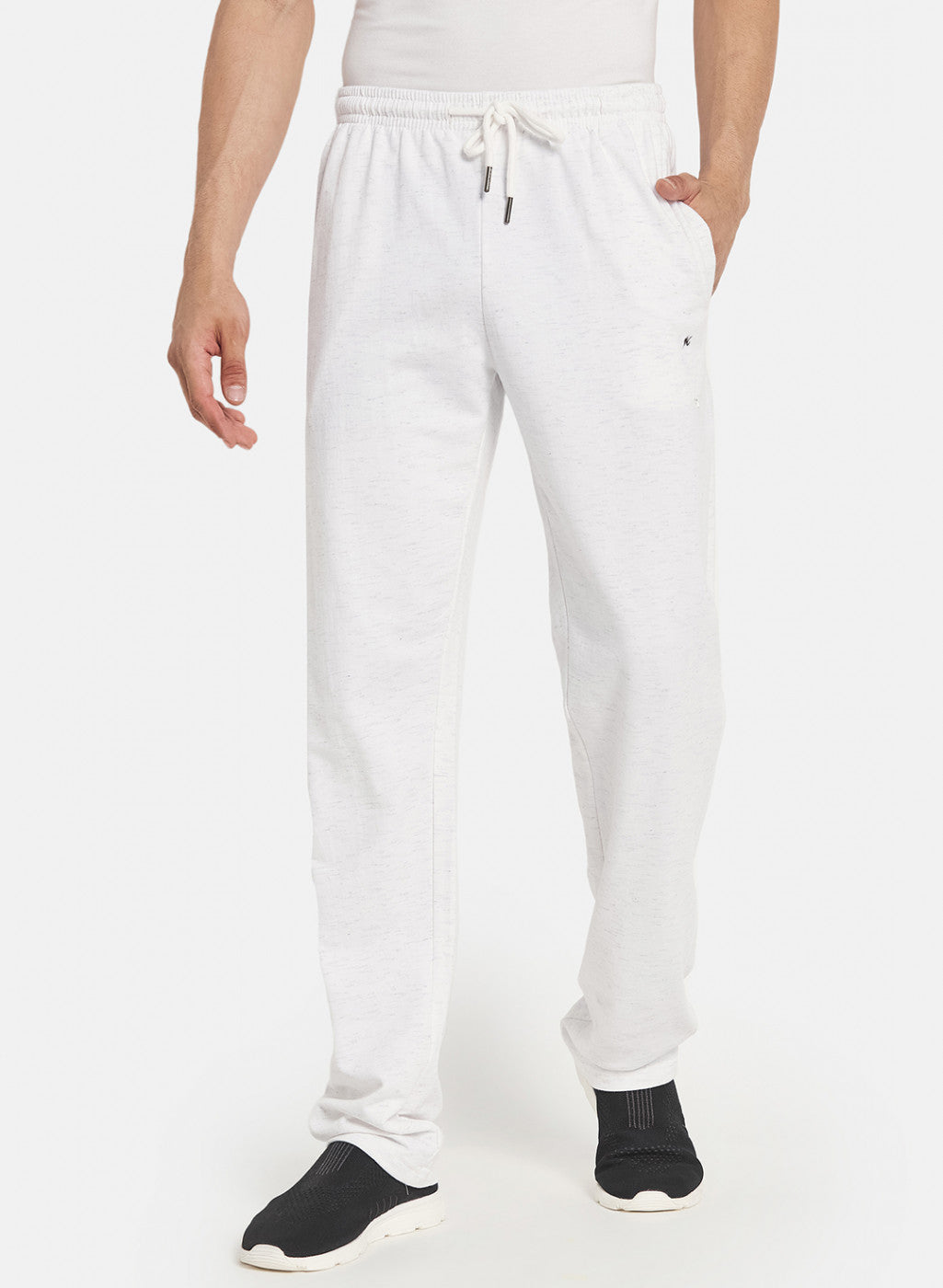 Men White Pre-winter Collar Tracksuit