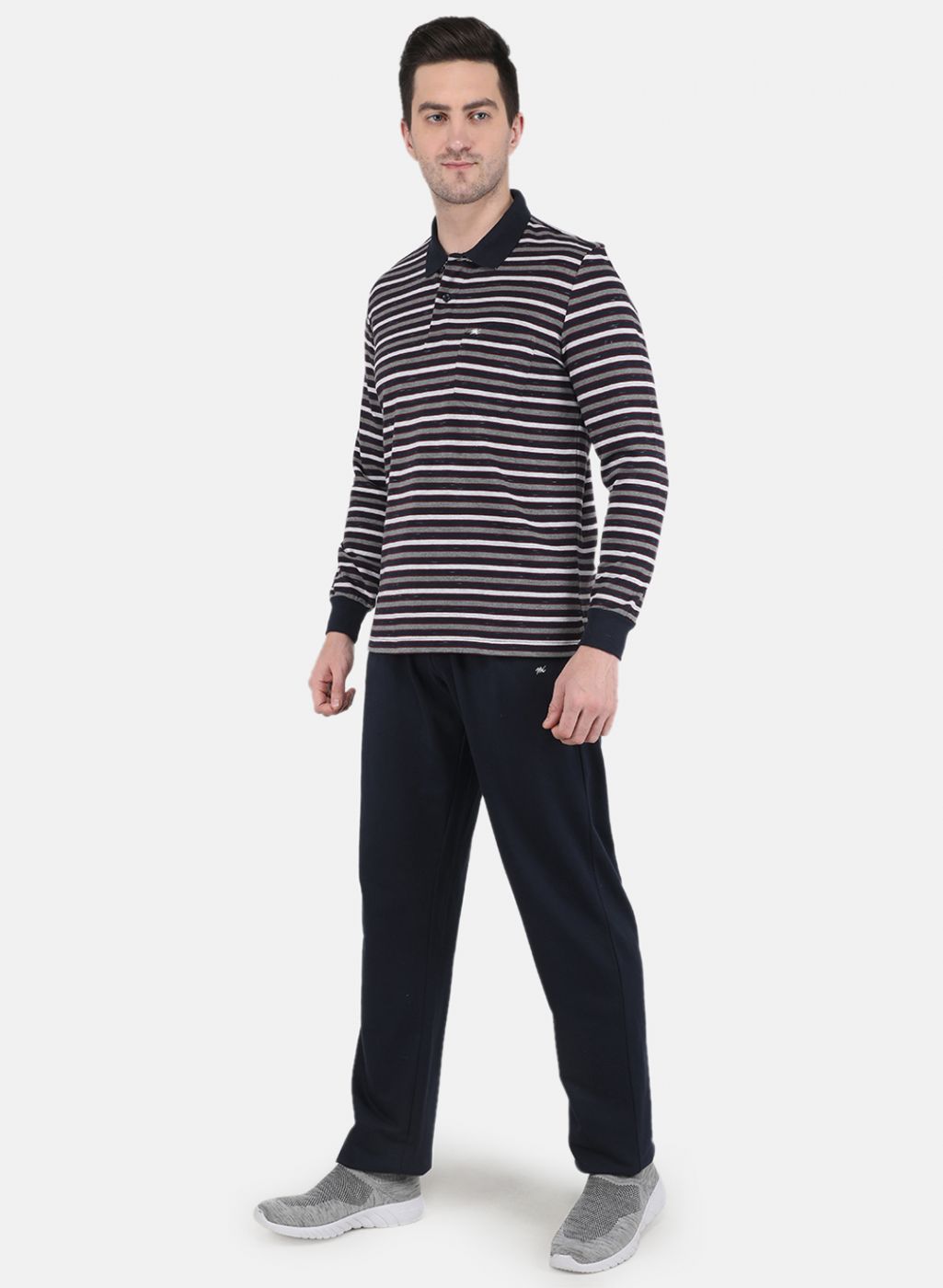 Men NAvy Blue Stripe Tracksuit