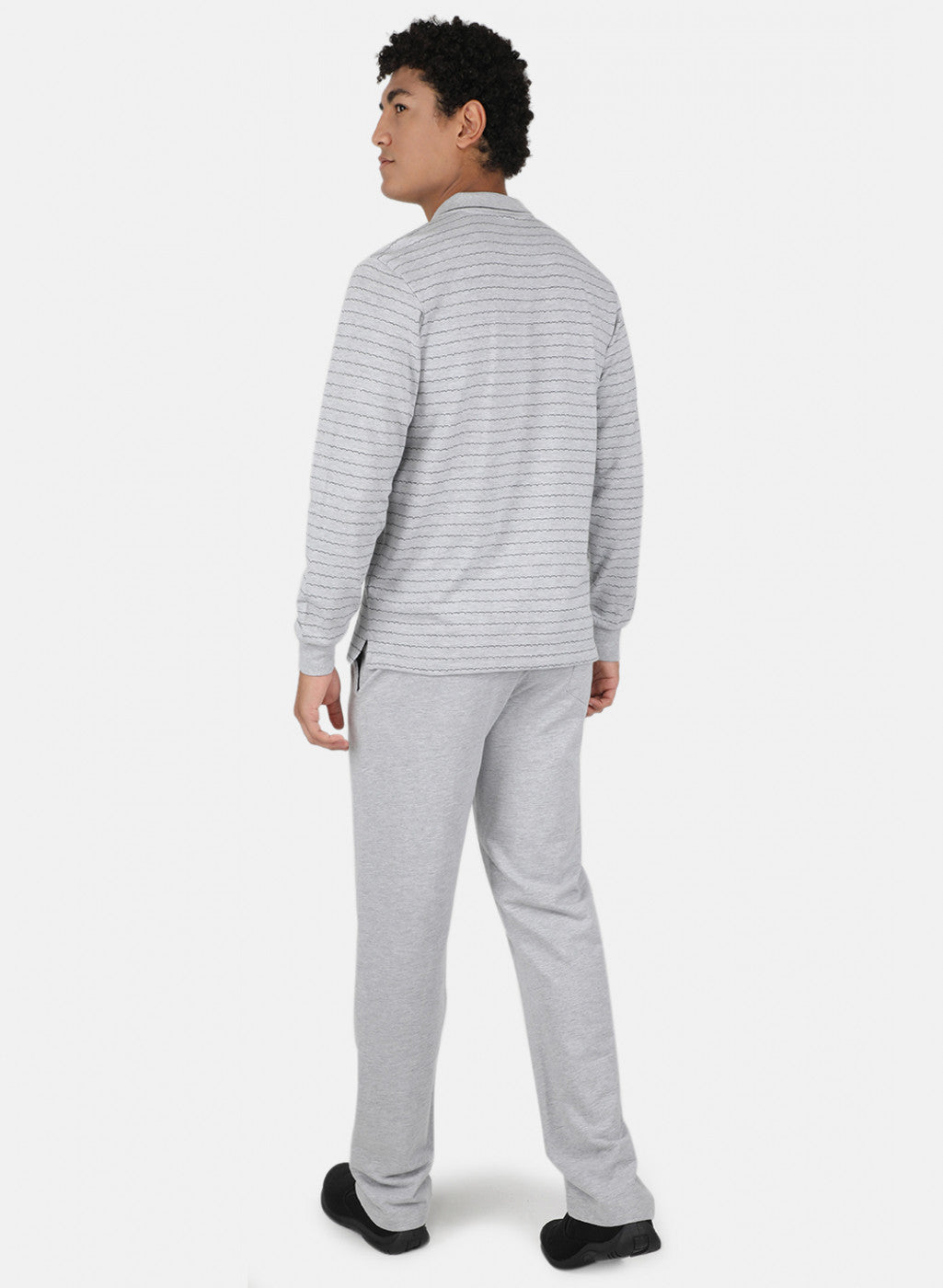 Men Grey Pre-winter Jaquard Tracksuit