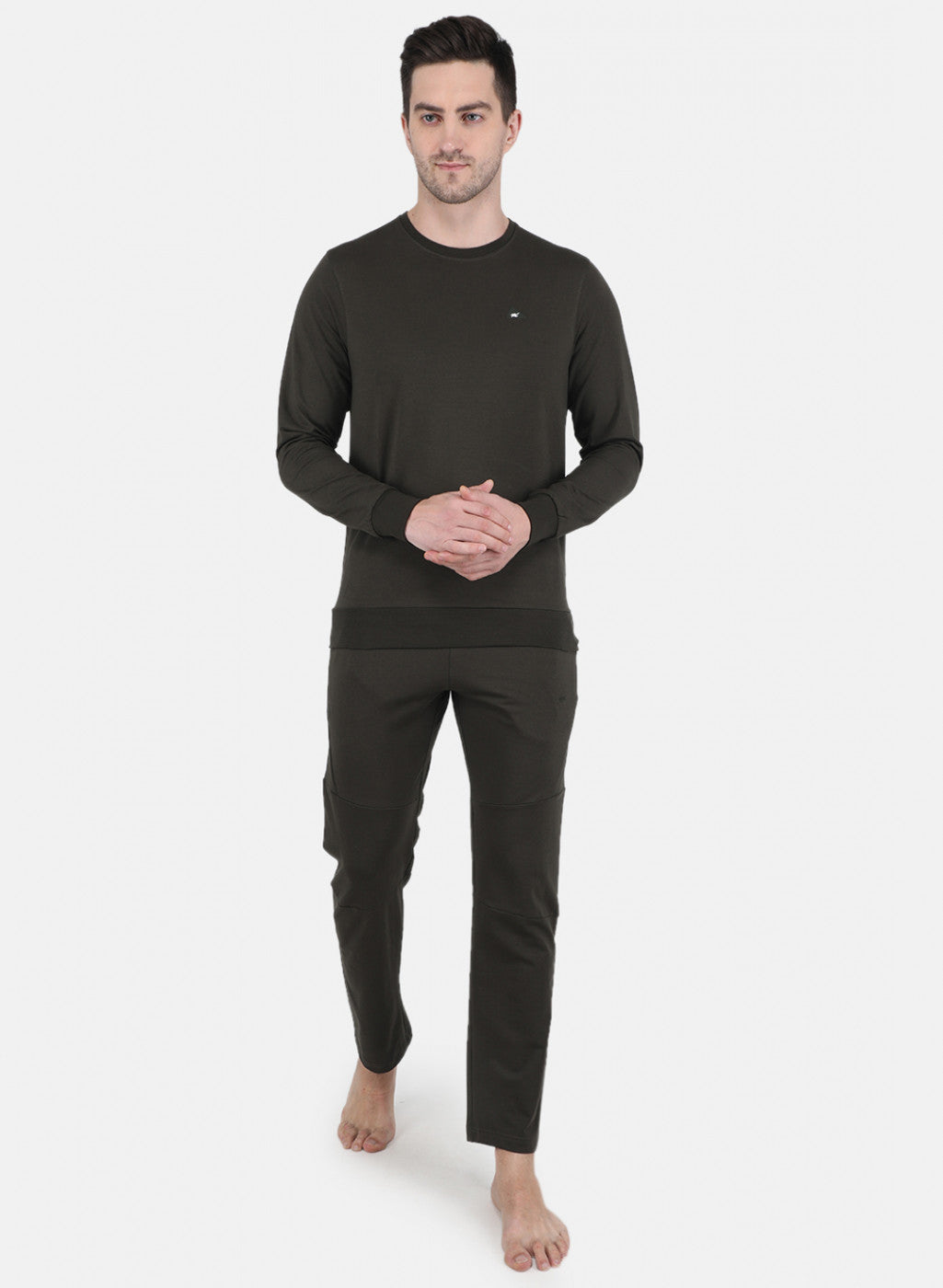 Men Olive Pre-winter Yoga wear Tracksuit