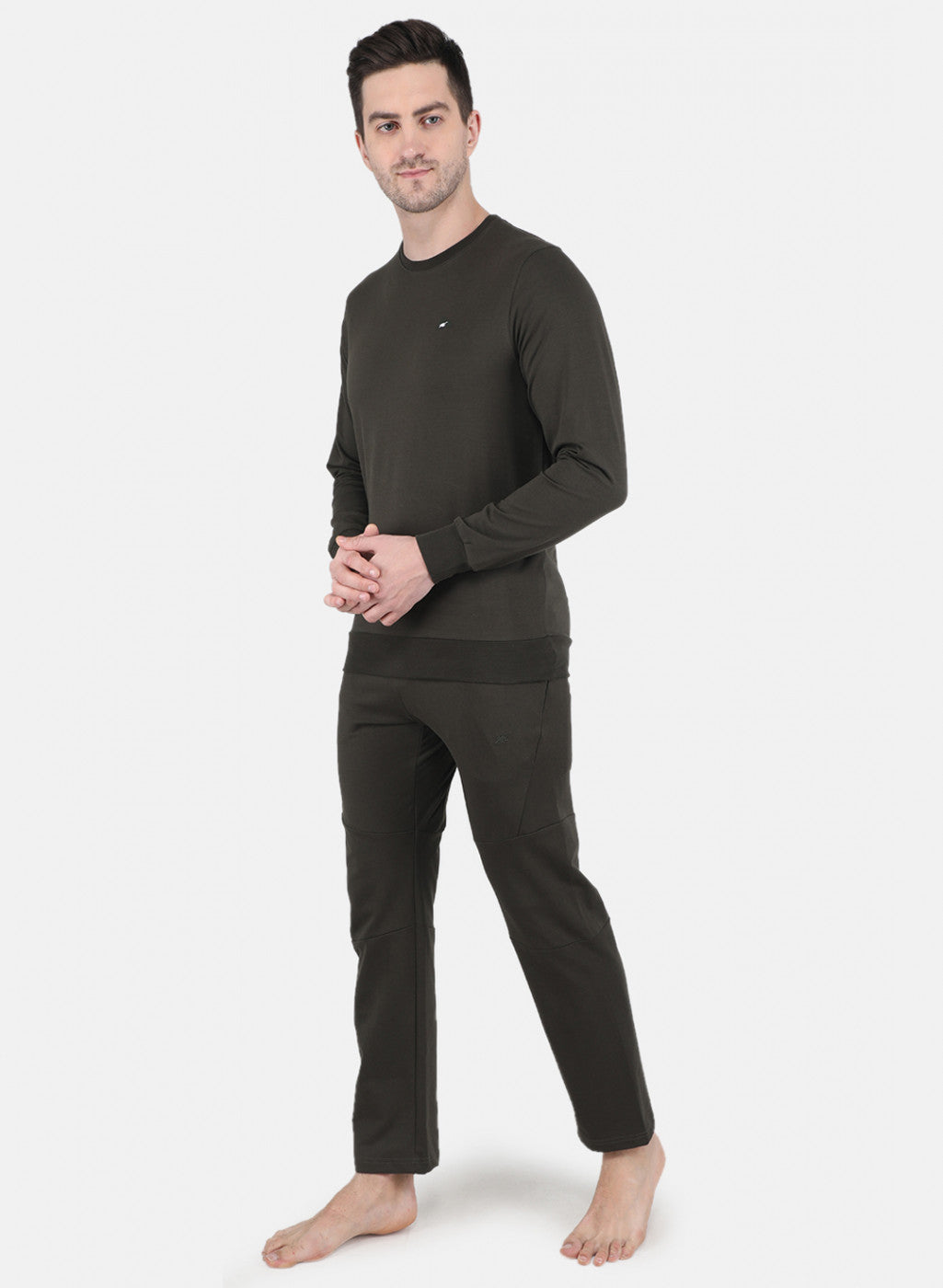 Men Olive Pre-winter Yoga wear Tracksuit