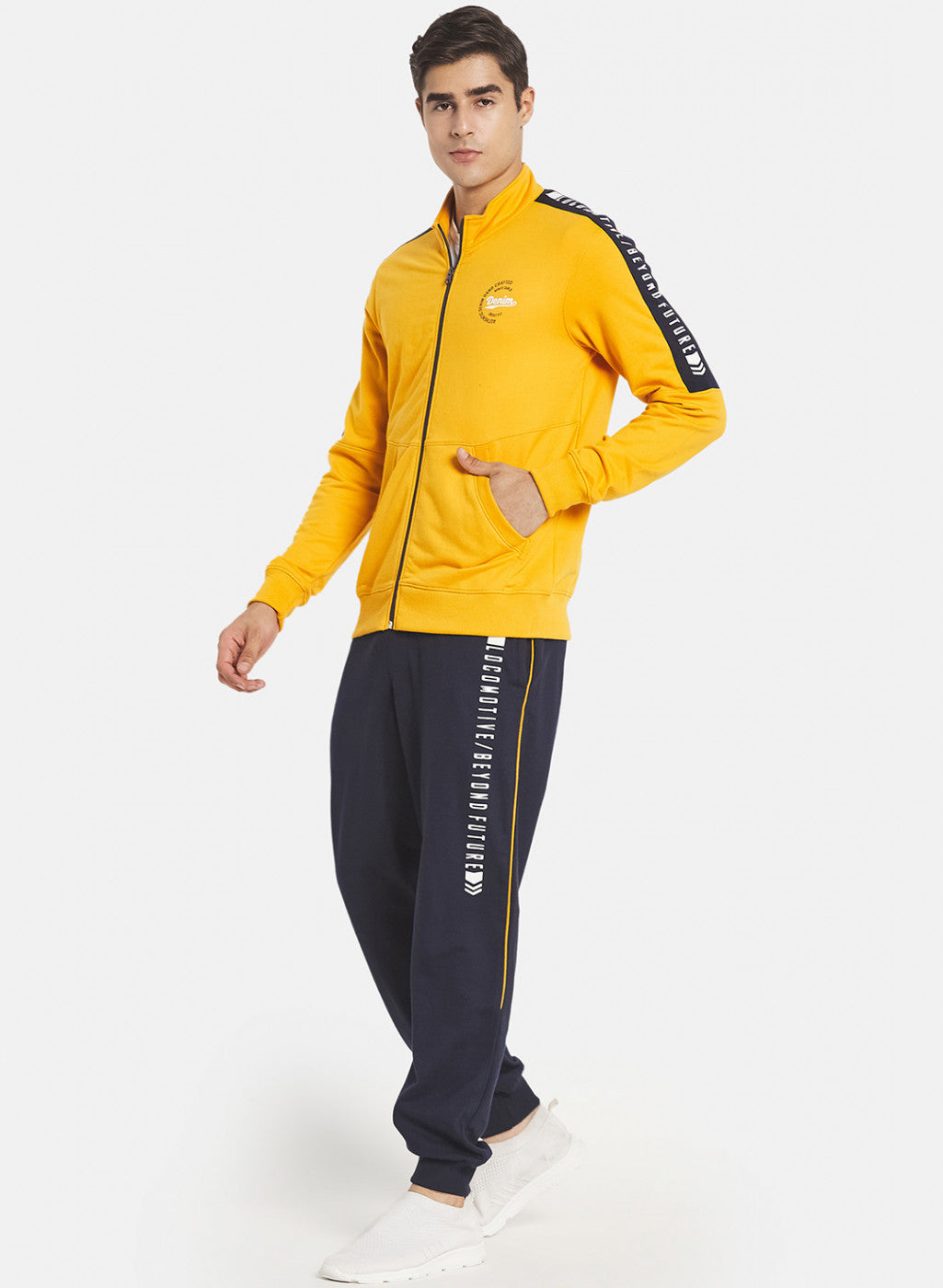 Men Yellow Light Weight Tracksuit