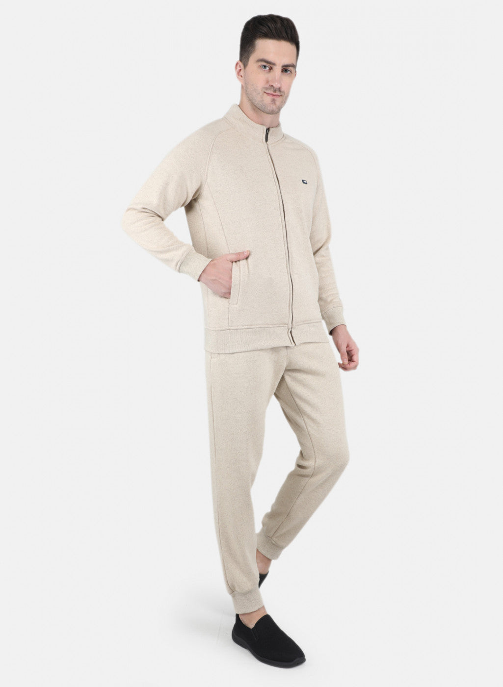 Men Light Brown Tracksuit with Jogger