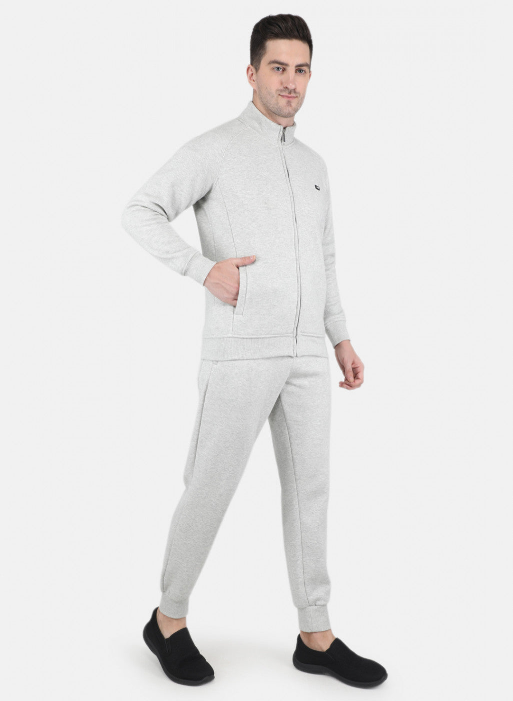 Men Grey Tracksuit with Jogger