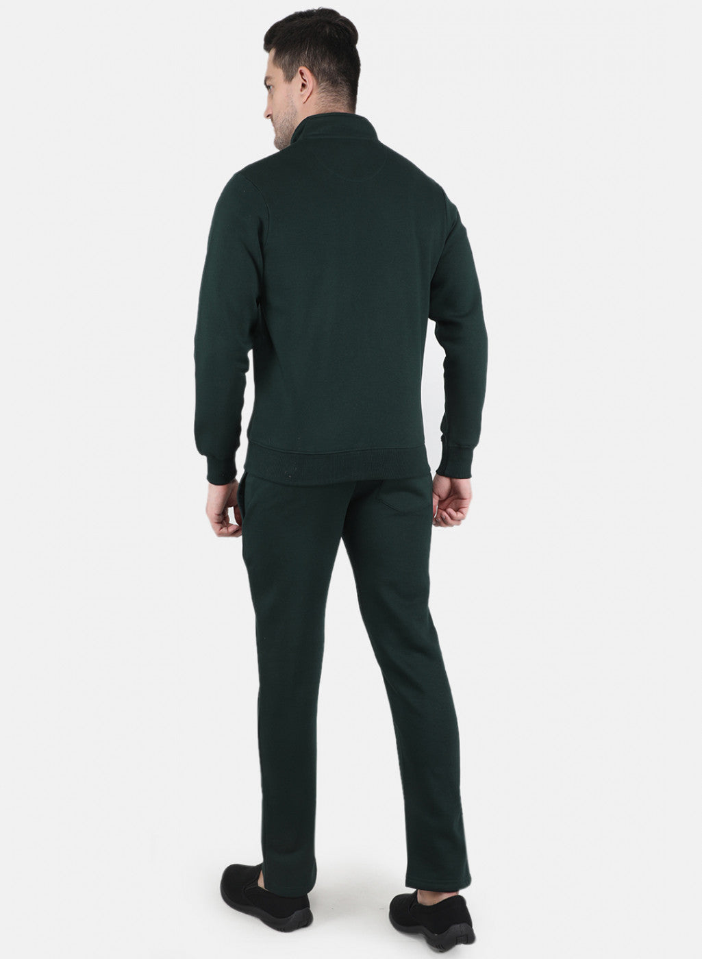 Men Green Cut & Sew Tracksuit