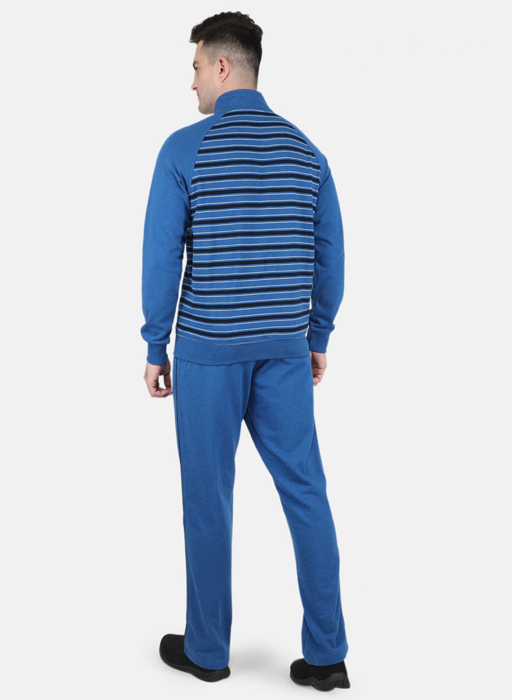 Men Blue Stripe Tracksuit