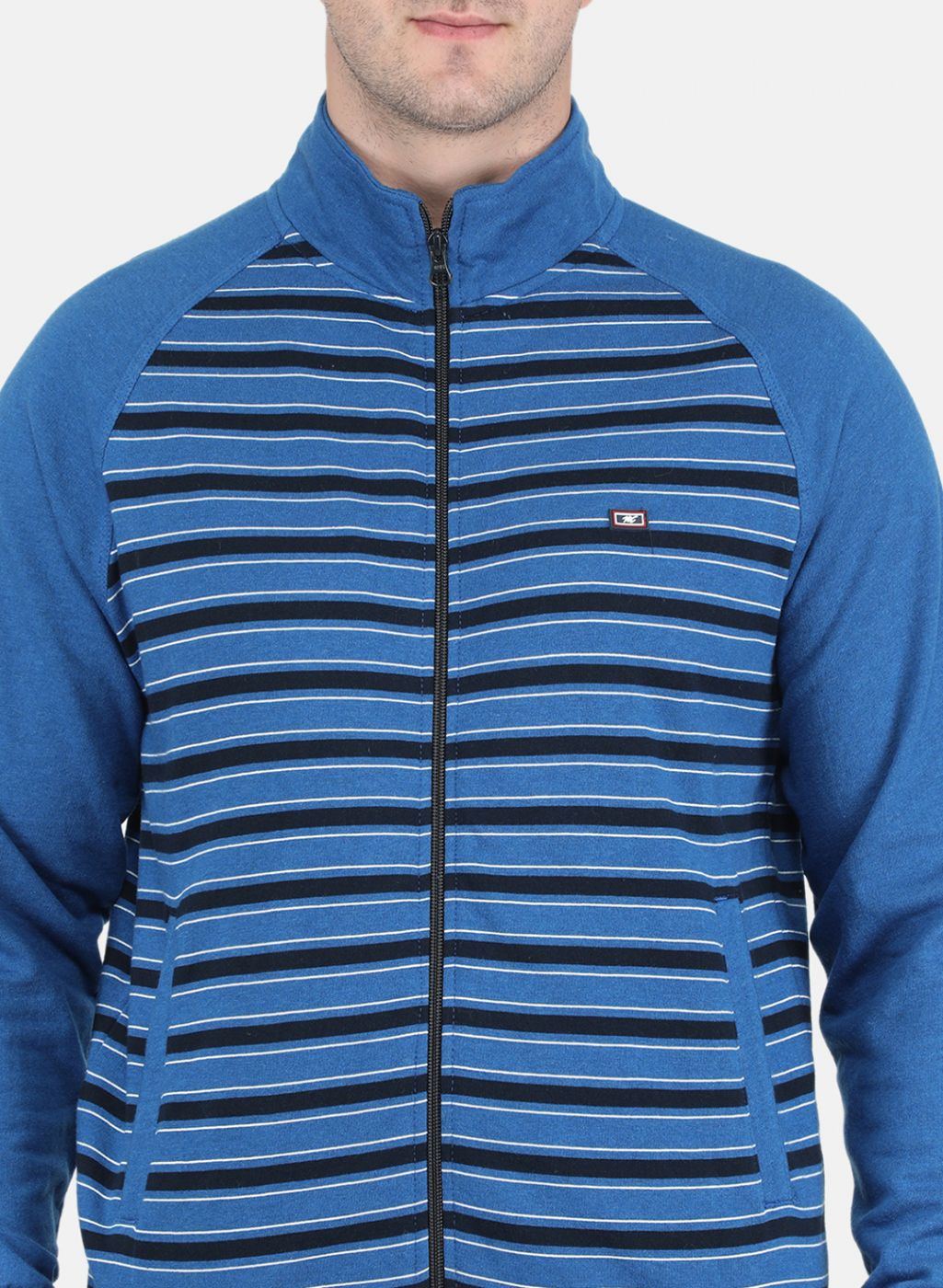 Men Blue Stripe Tracksuit