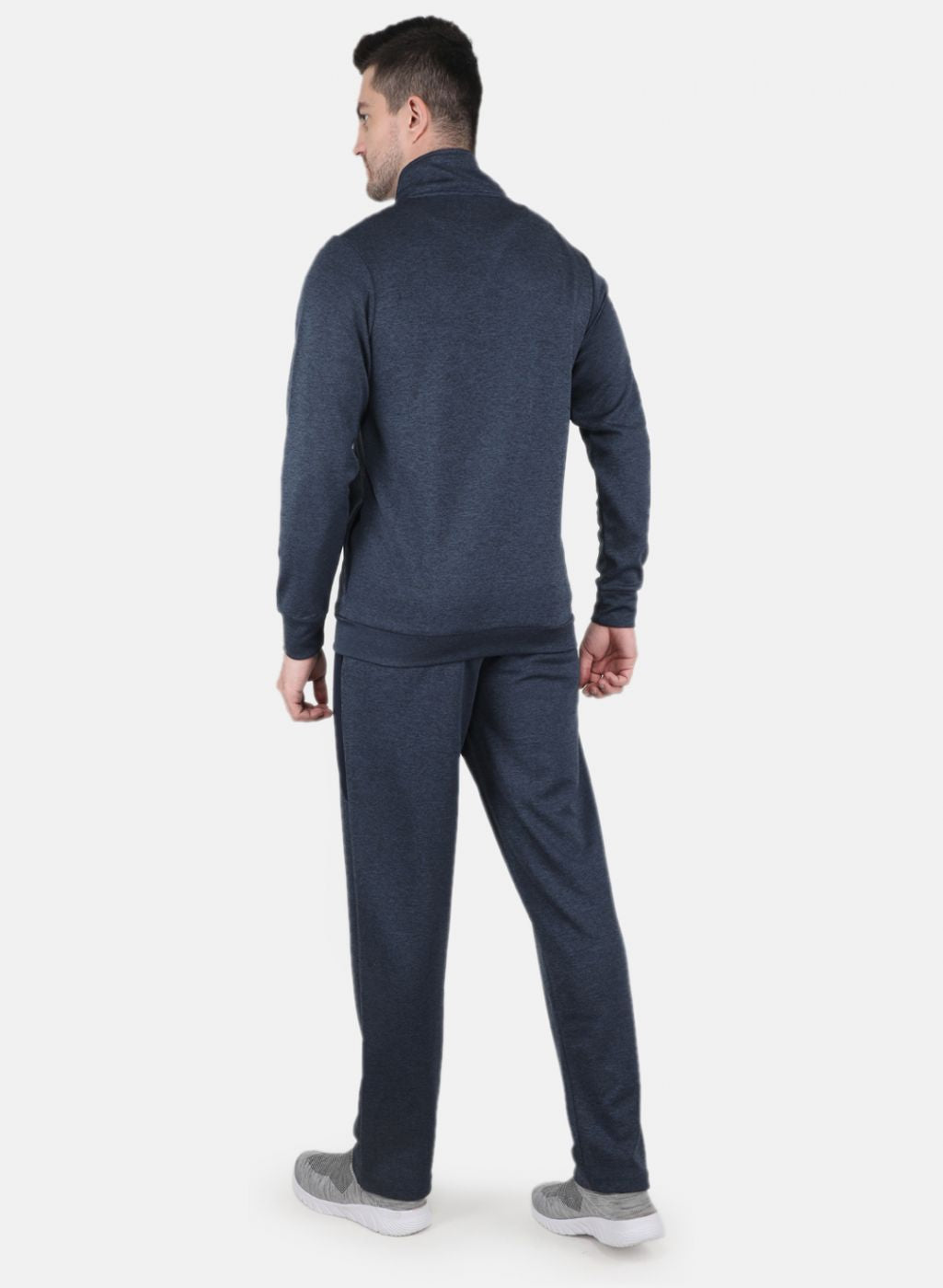 Men Blue Solid Tracksuit