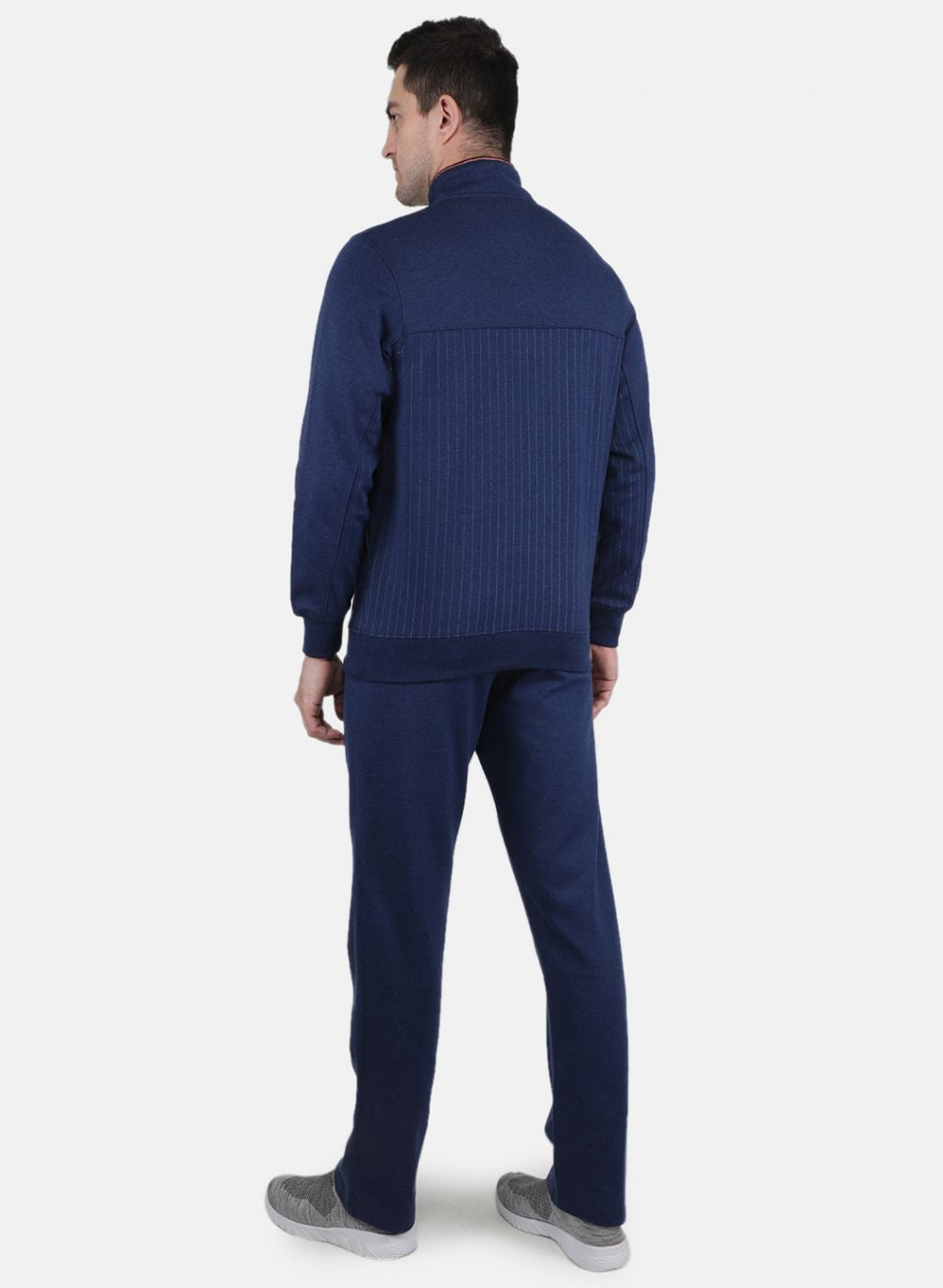 Men Blue Solid Tracksuit