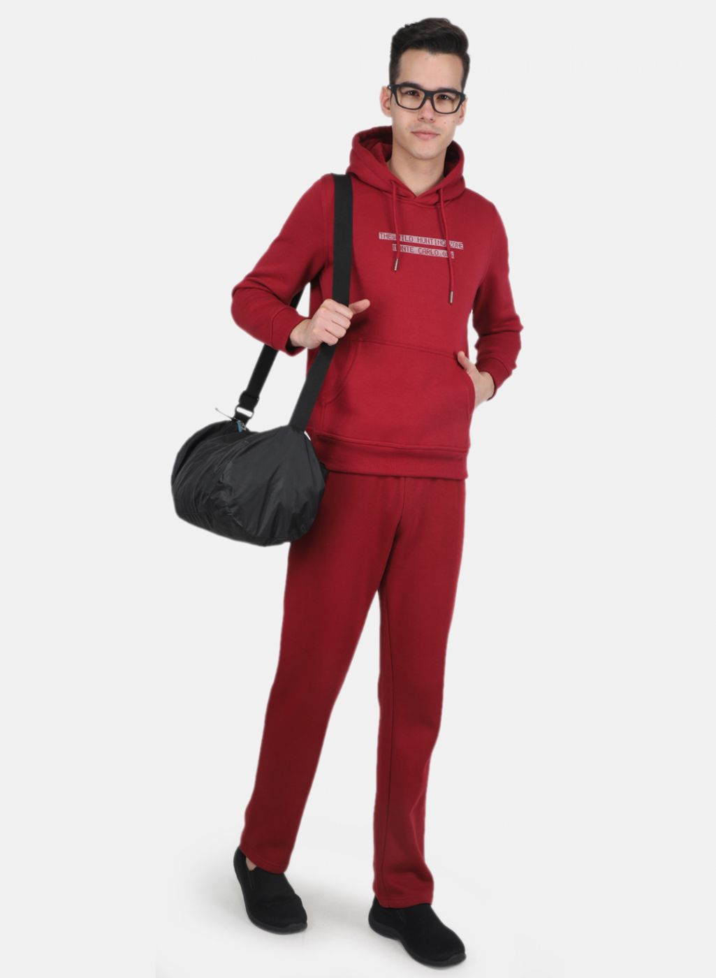 Men Red Solid Tracksuit