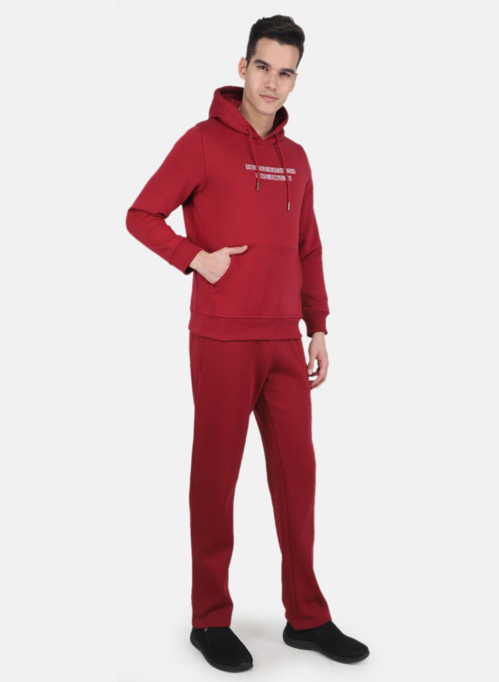 Men Red Solid Tracksuit