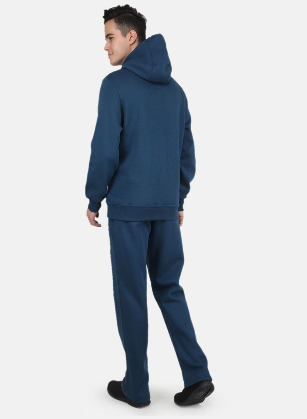 Men Teal Blue Solid Tracksuit