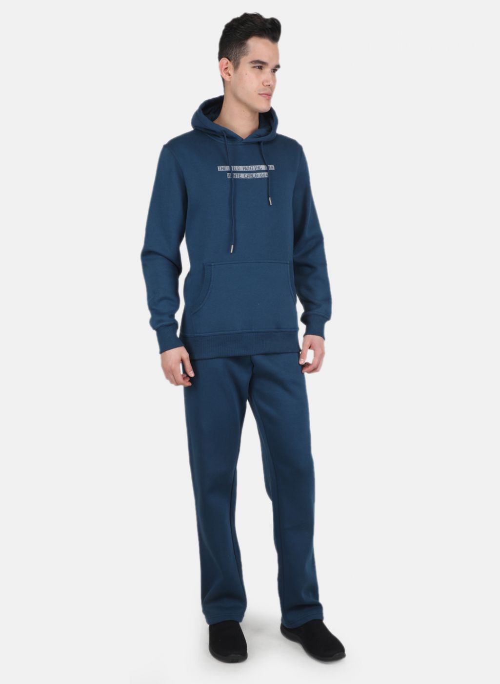 Men Teal Blue Solid Tracksuit