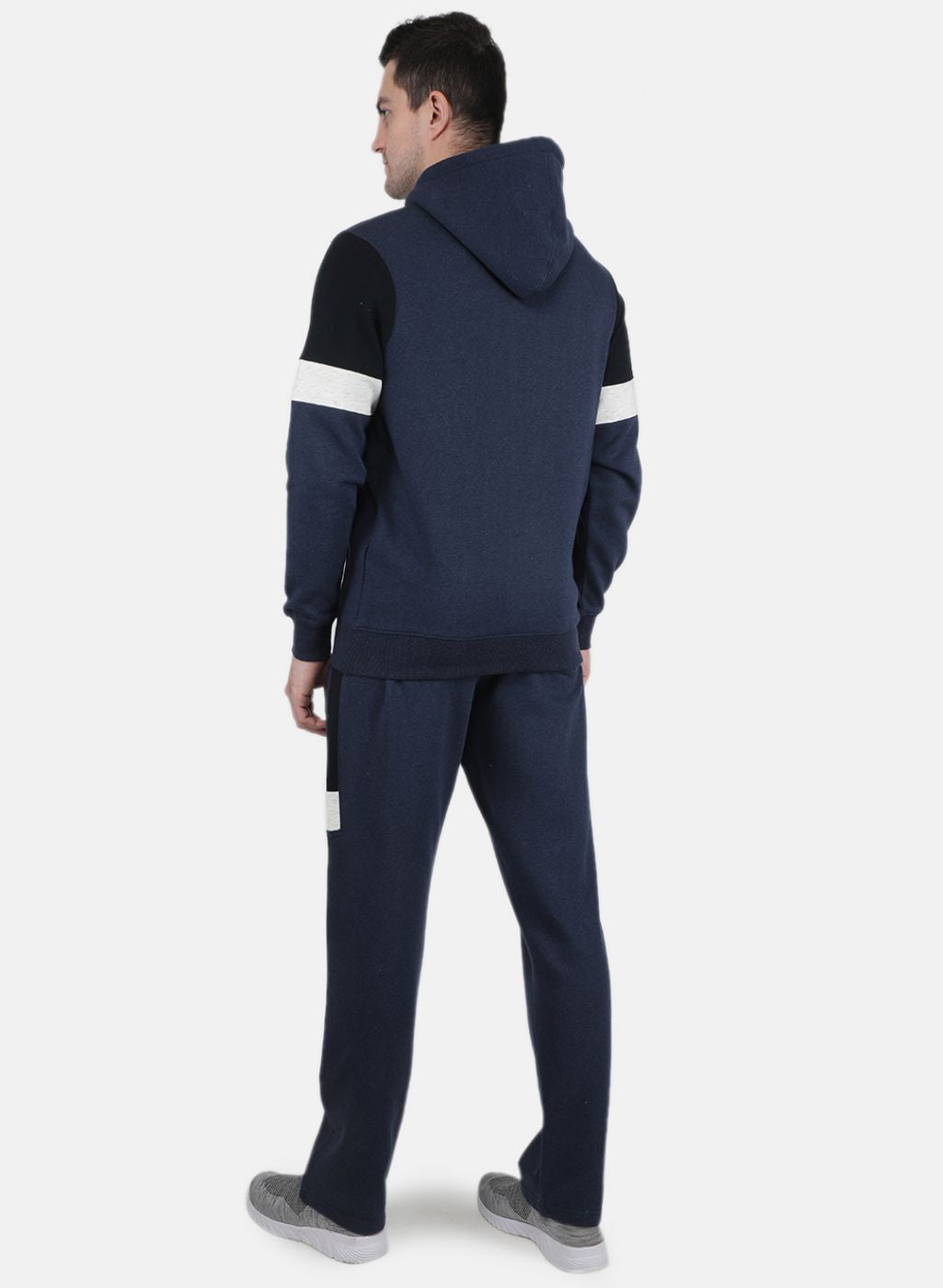 Men Blue Solid Tracksuit