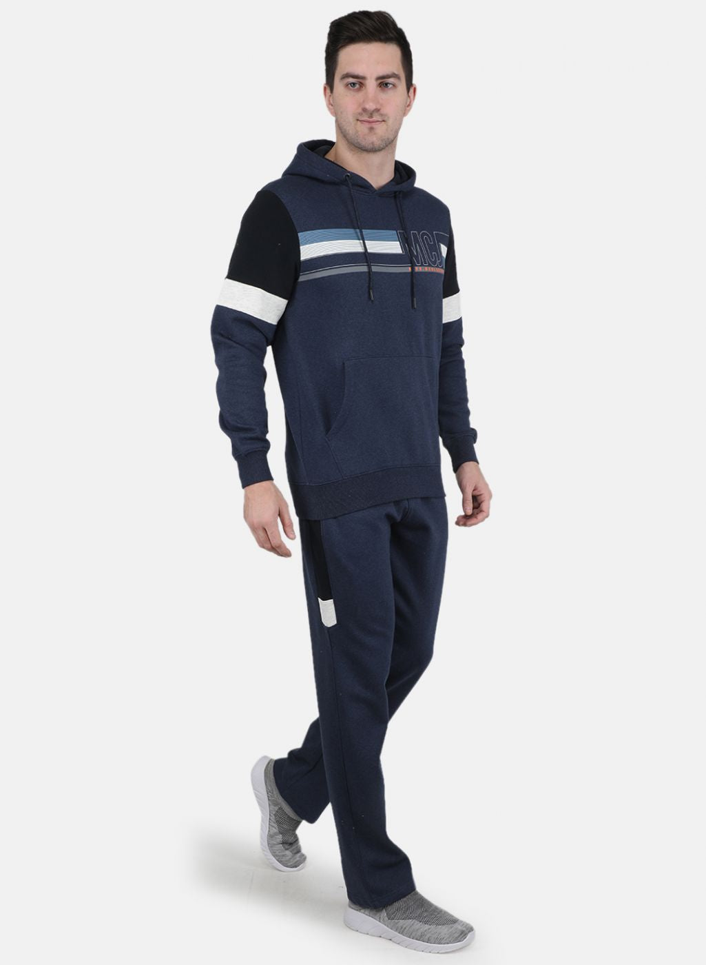 Men Blue Solid Tracksuit