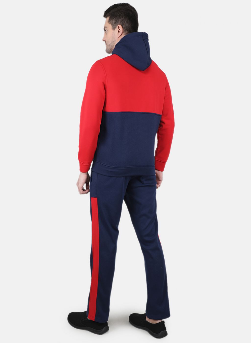 Men Red Solid Tracksuit