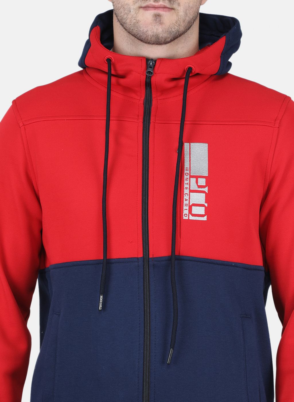 Men Red Solid Tracksuit