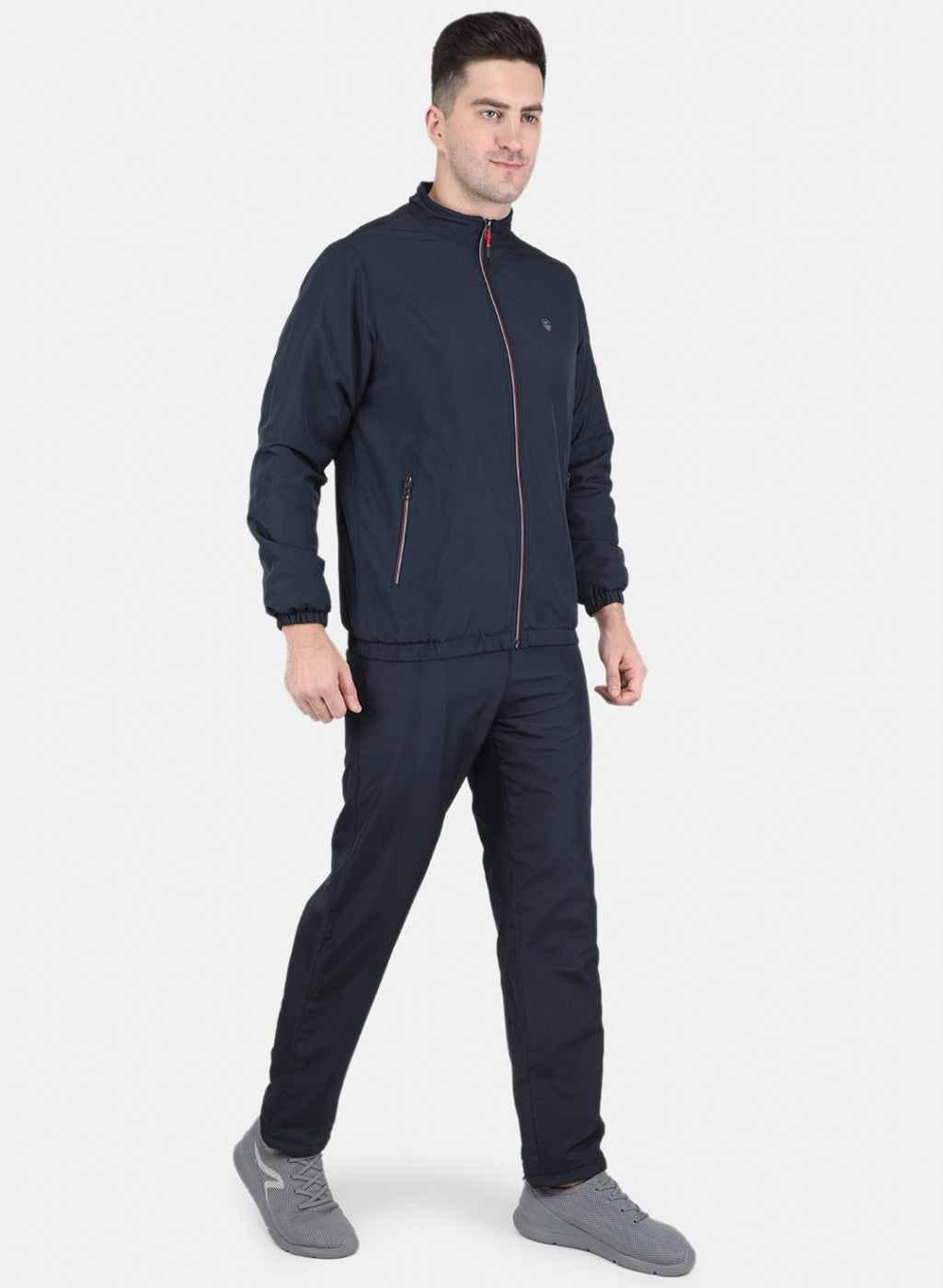 Men NAvy Blue Solid Tracksuit