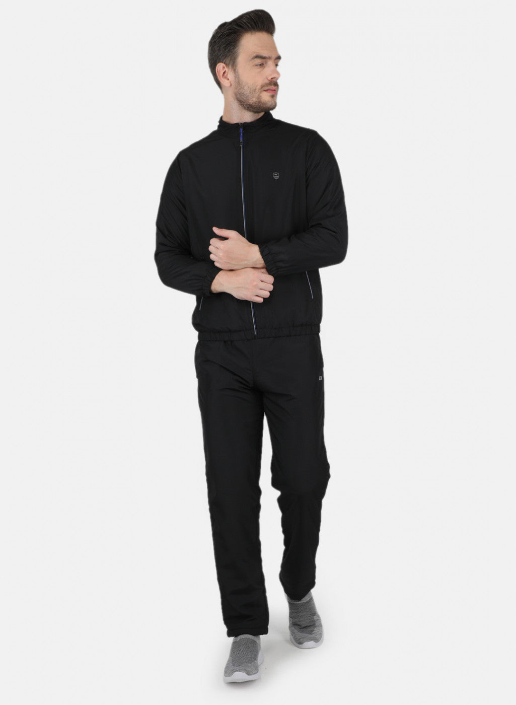 Men Black Light Weight Anti Pilling Linning Tracksuit