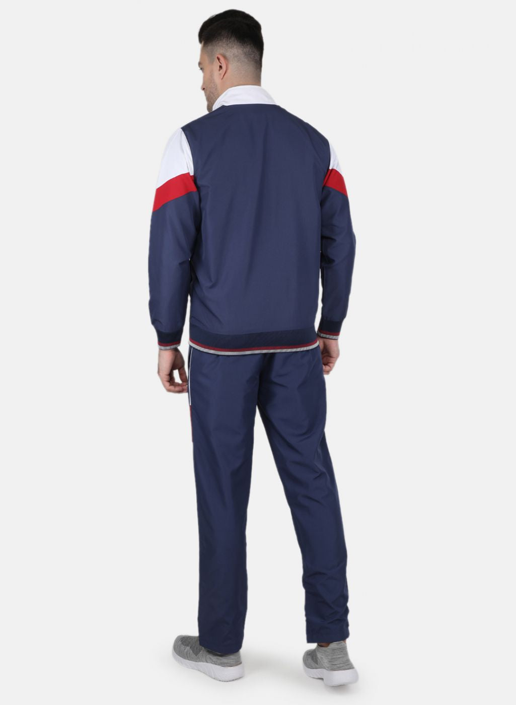 Men Blue Solid Tracksuit