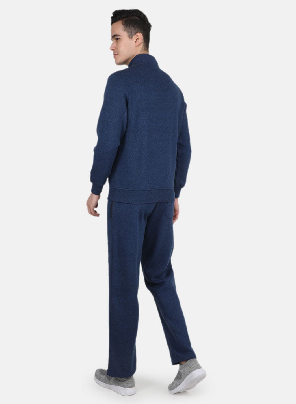 Men NAvy Blue Solid Tracksuit