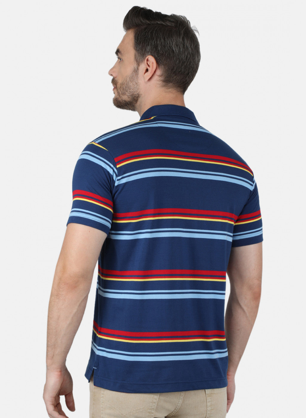 Men Blue Stripe T-Shirt