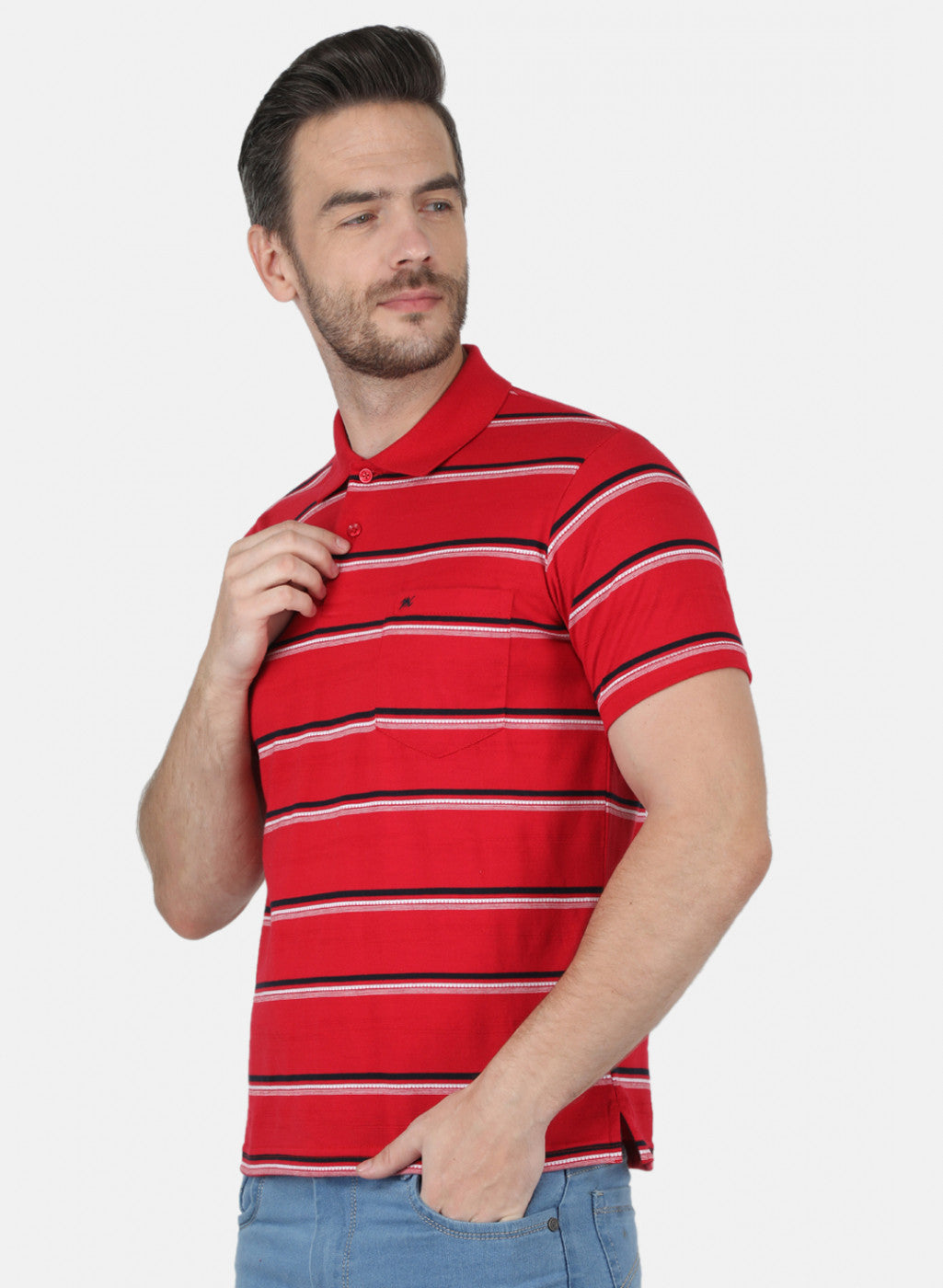 Men Red Stripe T-Shirt