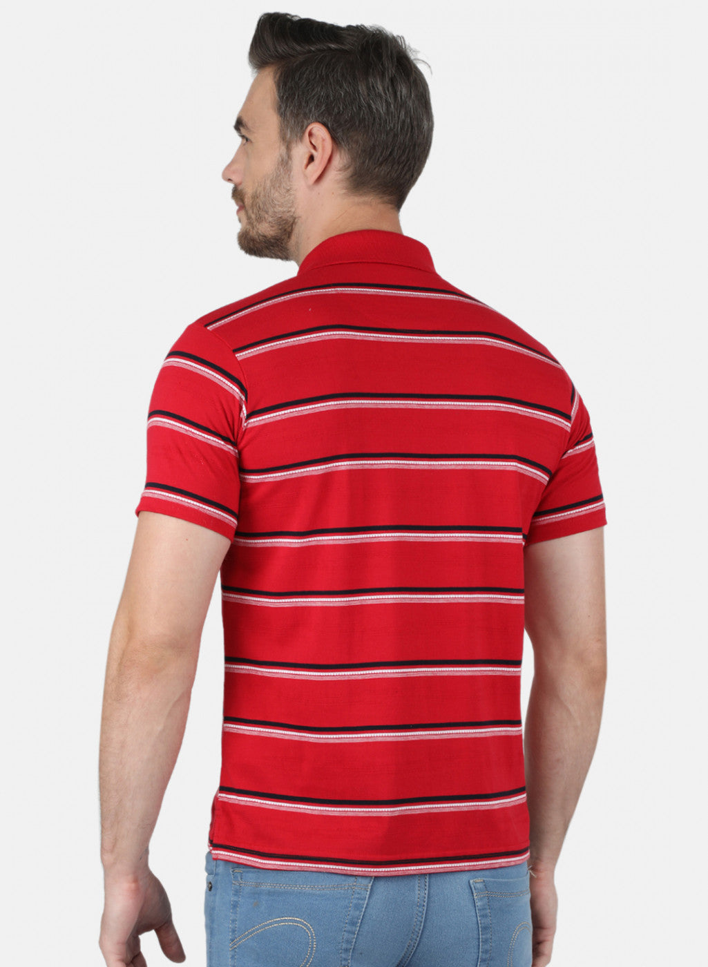 Men Red Stripe T-Shirt