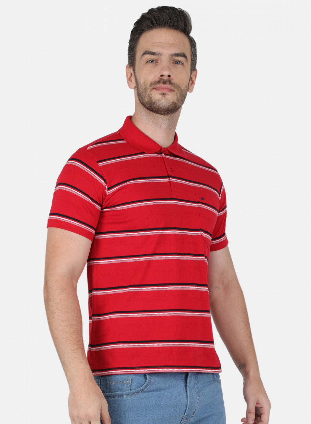 Men Red Stripe T-Shirt