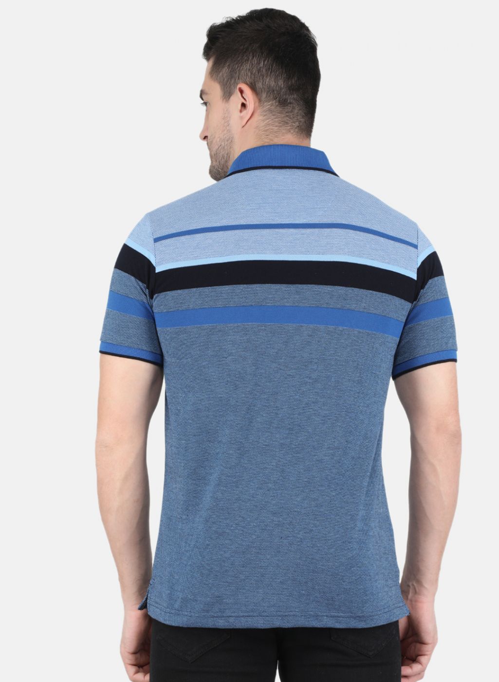 Men Blue Stripe T-Shirt