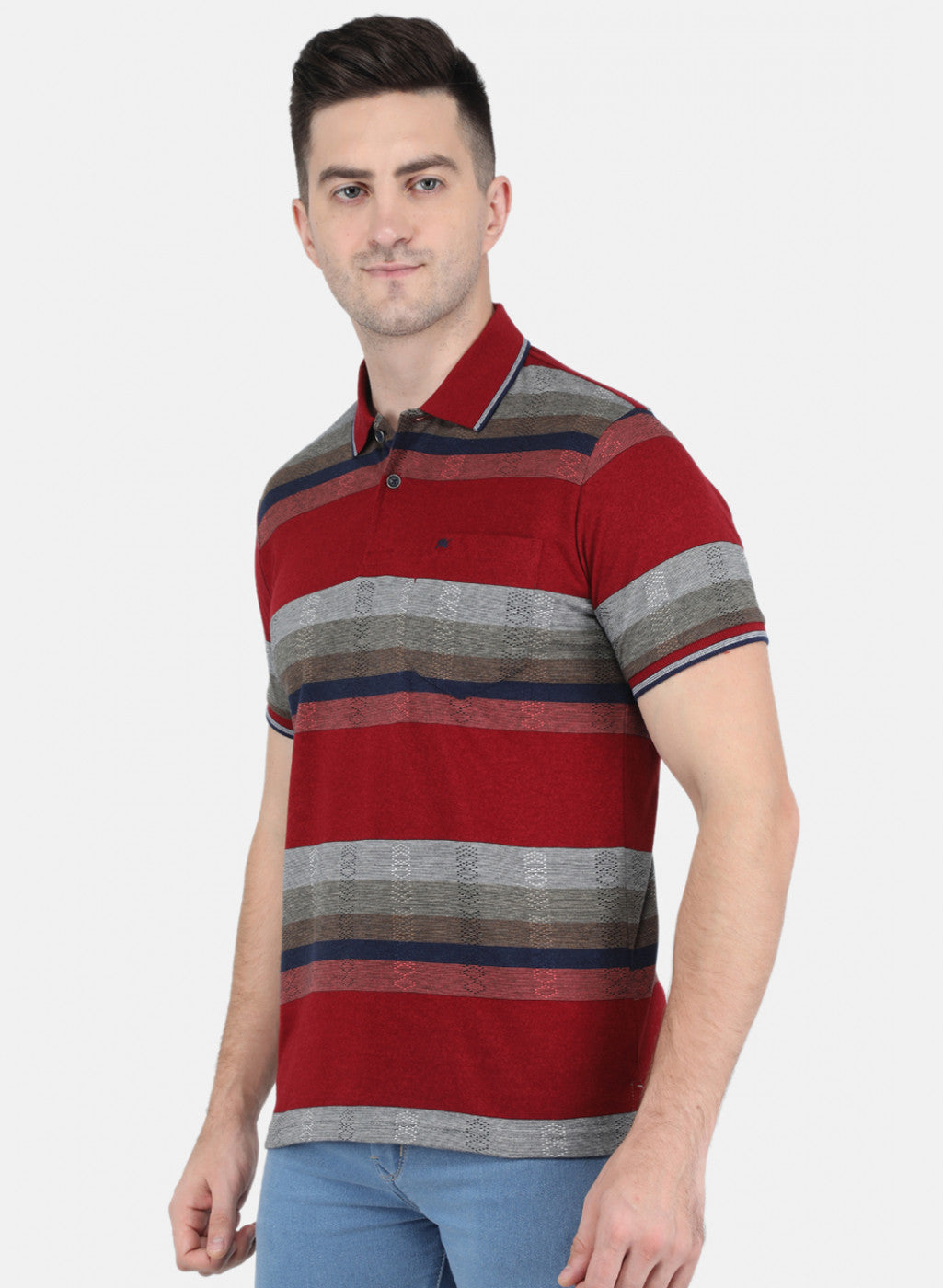 Men Red Stripe T-Shirt