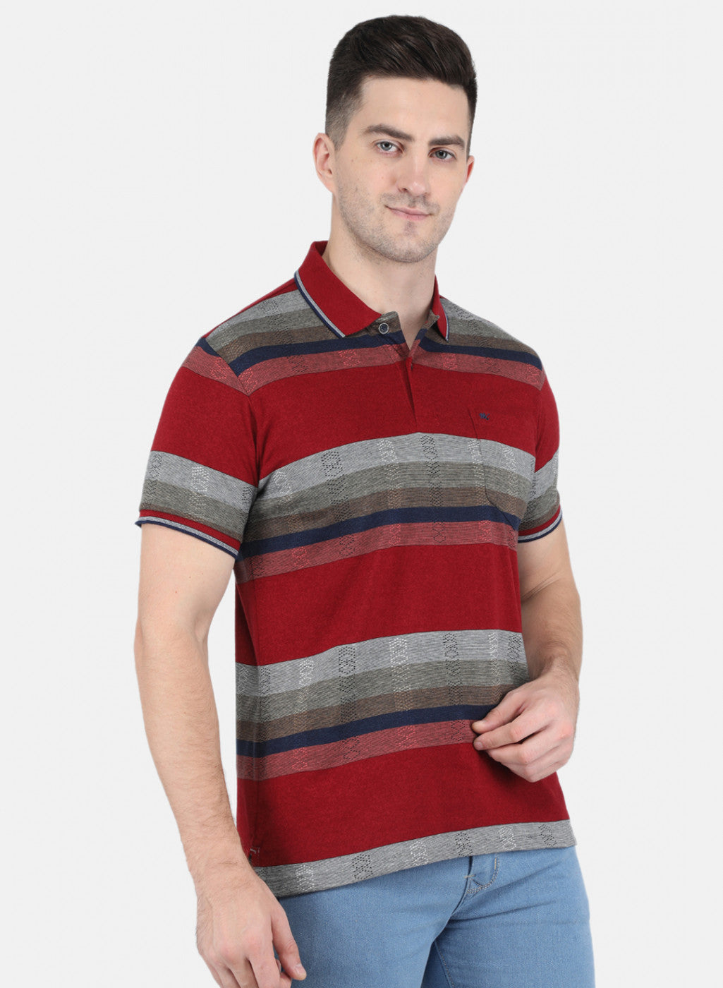 Men Red Stripe T-Shirt