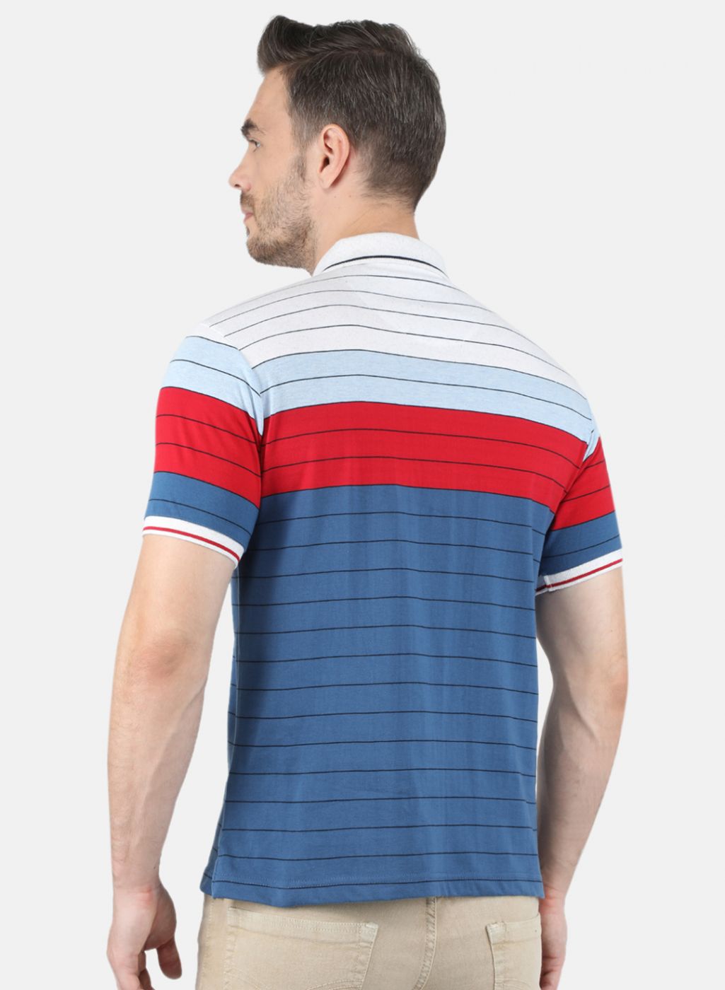 Men Blue Stripe T-Shirt