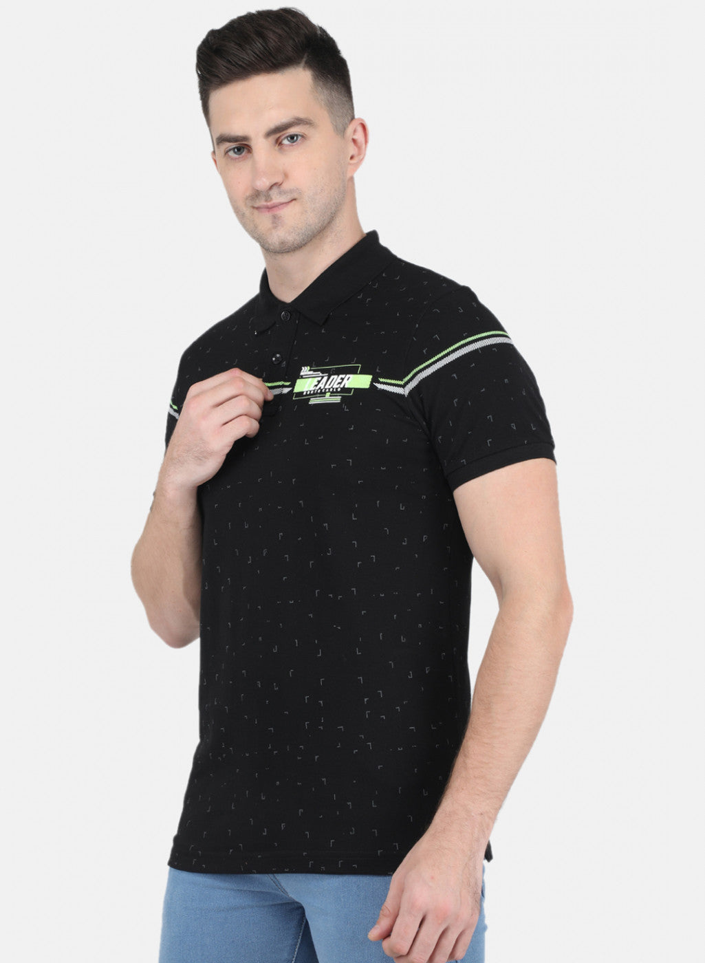 Men Black Stripe T-Shirt