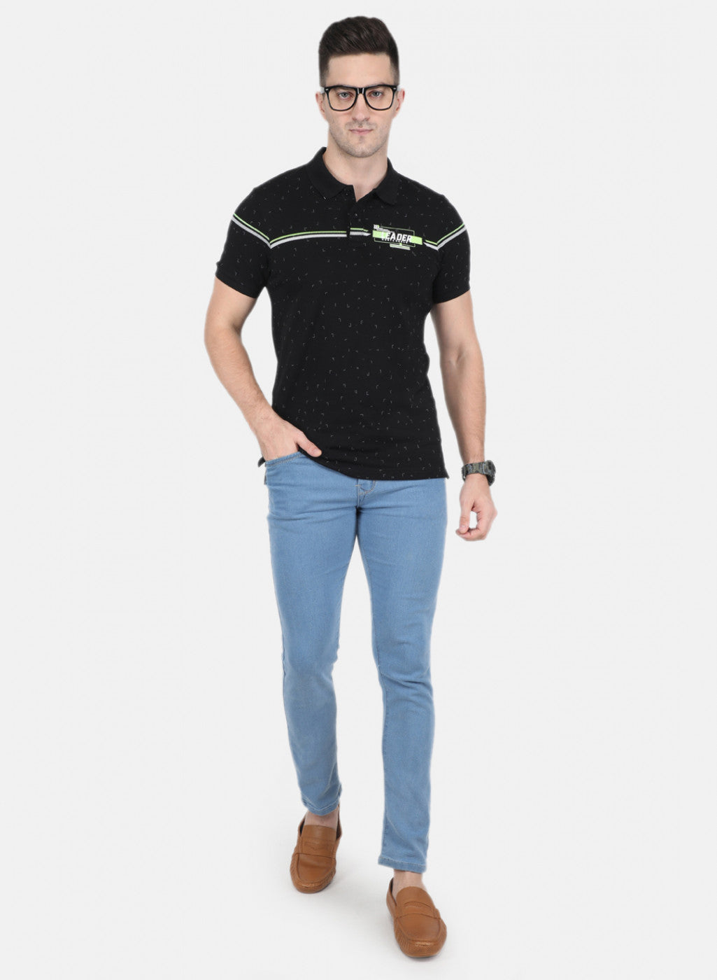 Men Black Stripe T-Shirt