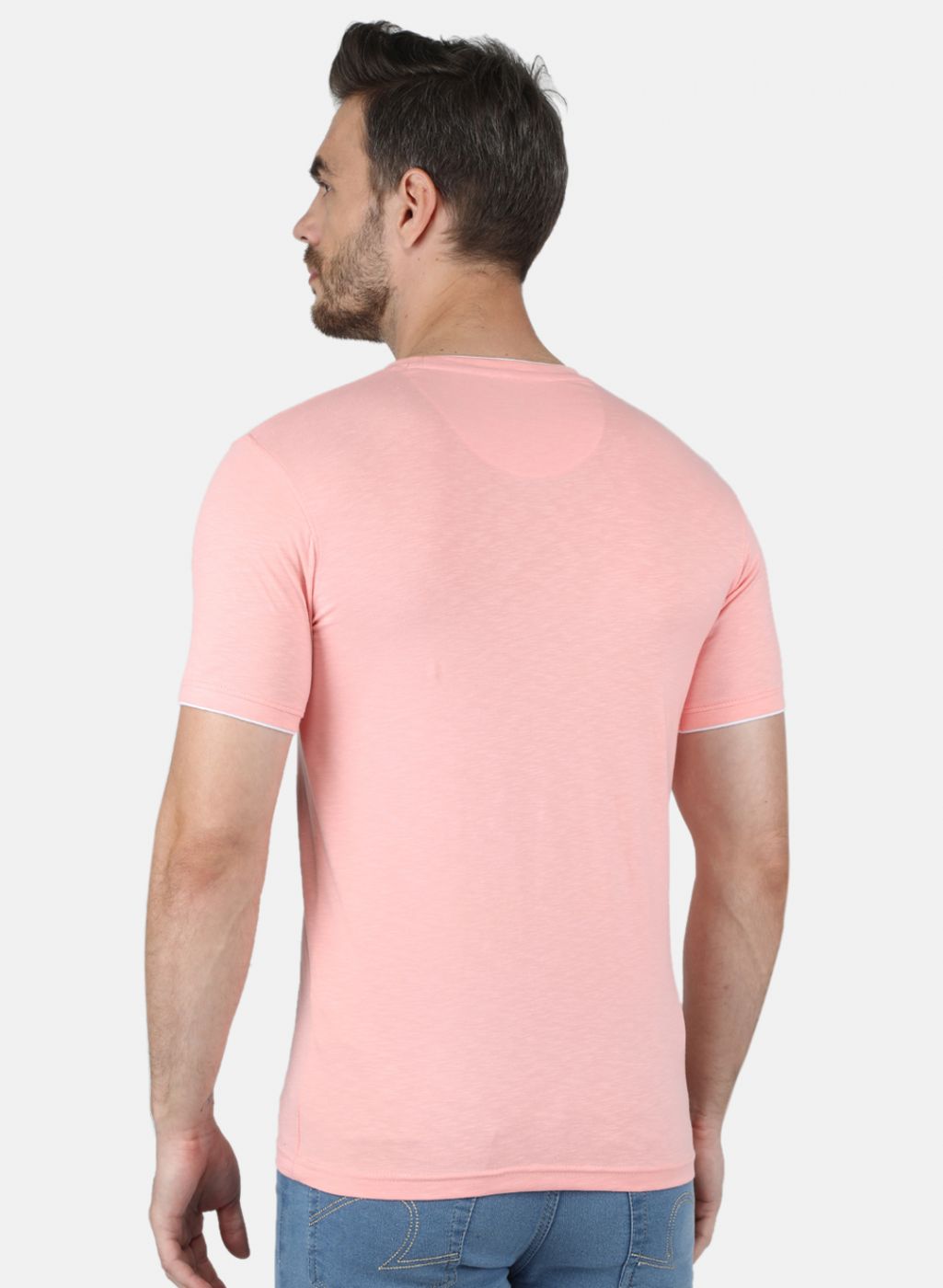 Men Pink Printed T-Shirt