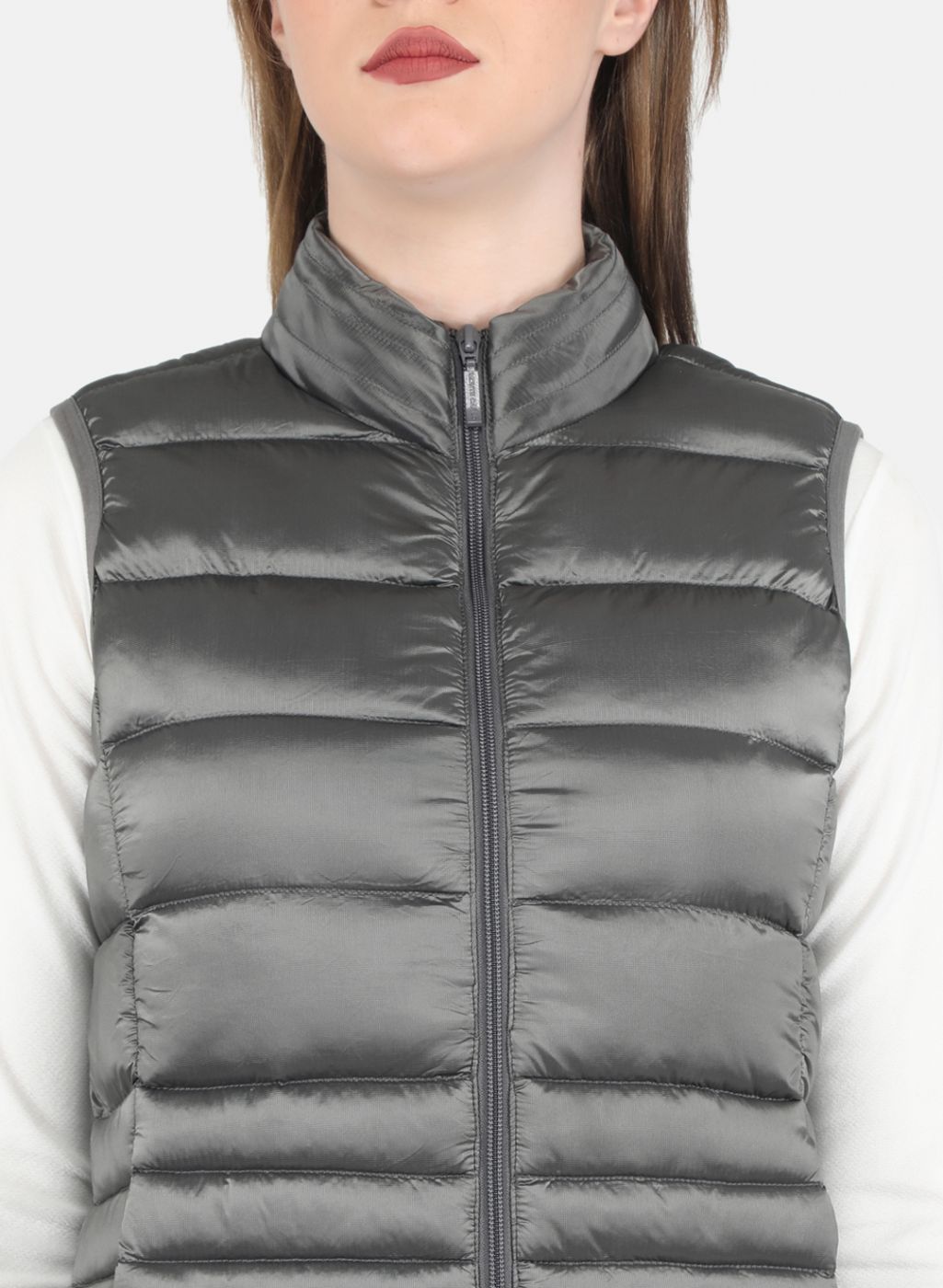 Women Grey Puffer Jacket