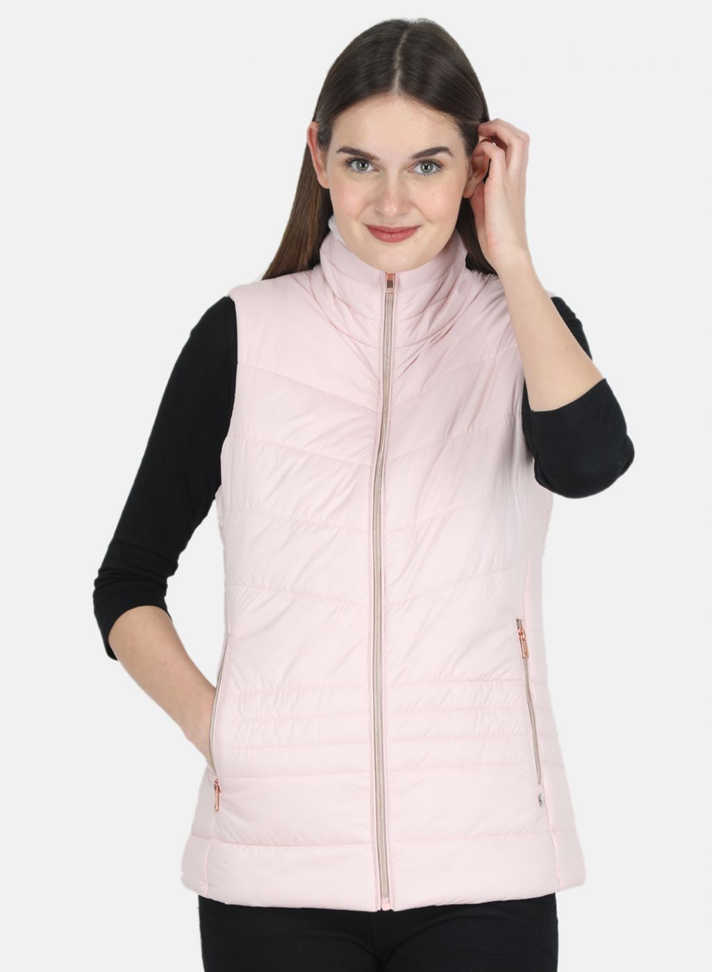 PIUMINO GILET LUNGO LADY FAUX FUR HD in Chantilly for Women | Herno®
