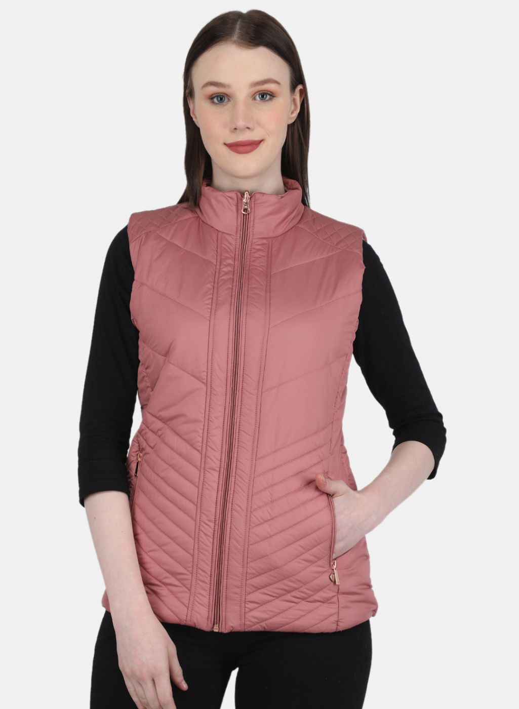 Women Pink Stripe Jacket