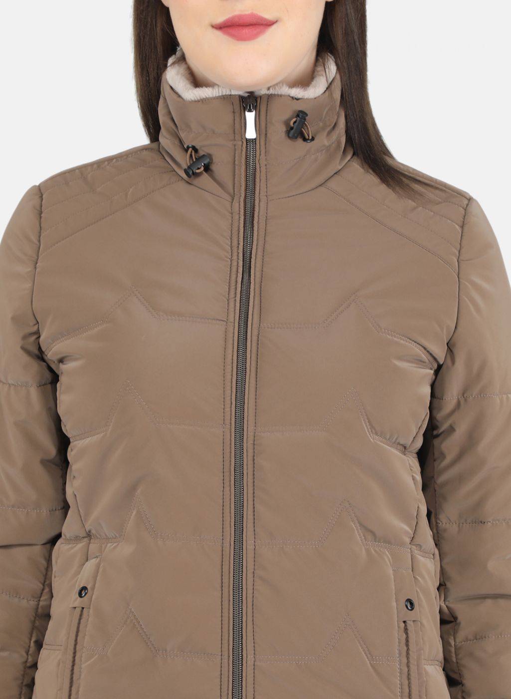 Women Brown Solid Jacket