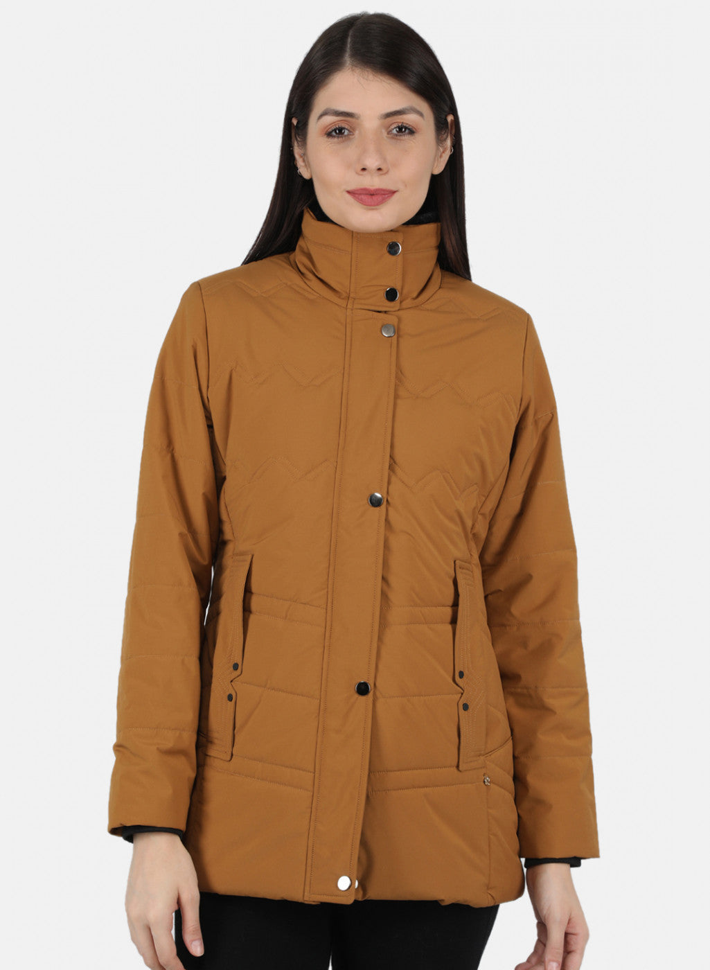 Women Mustard Solid Jacket