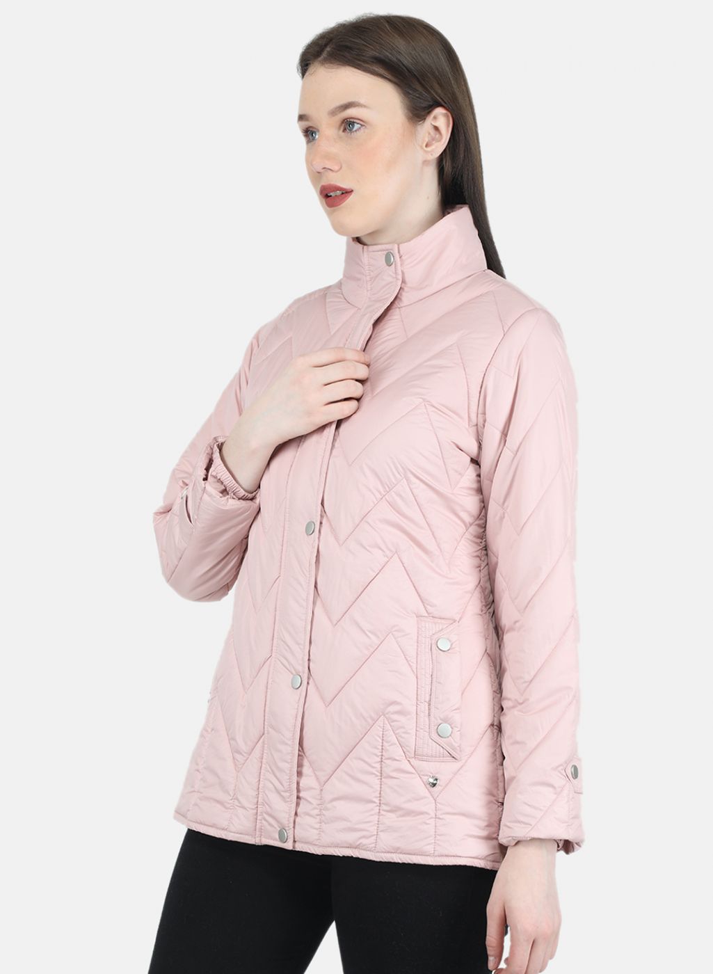 Women Pink Stripe Jacket