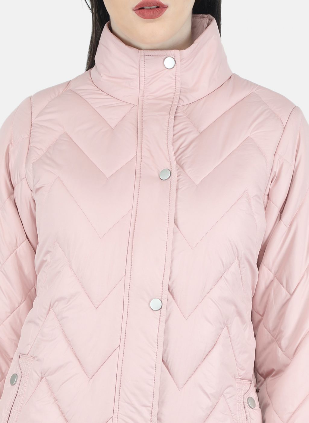 Women Pink Stripe Jacket