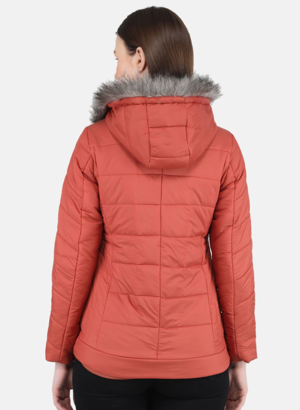 Women Orange Solid Jacket