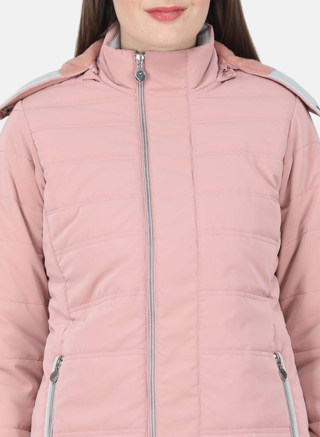 Women Pink Solid Jacket