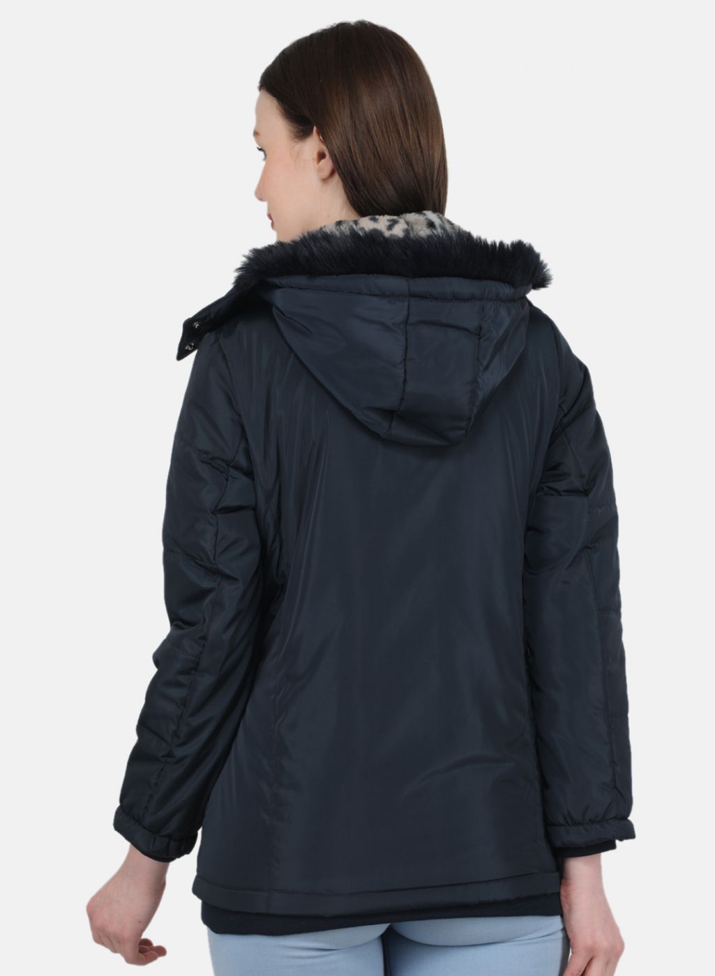 Women NAvy Blue Solid Jacket