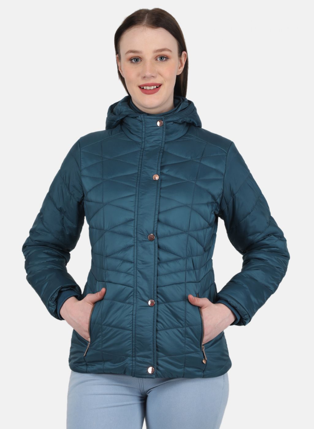 Women Blue Check Jacket